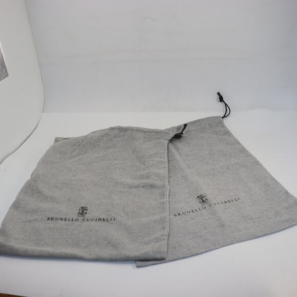 Set of 2 Brunello Cucinelli Gray Dust Bags 15x12 Designer Shoe Storage - Picture 1 of 2